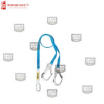 Honeywell Titan 1013431 2m shock absorbing lanyard with screwgate karabiner and 63mm scaffold hooks