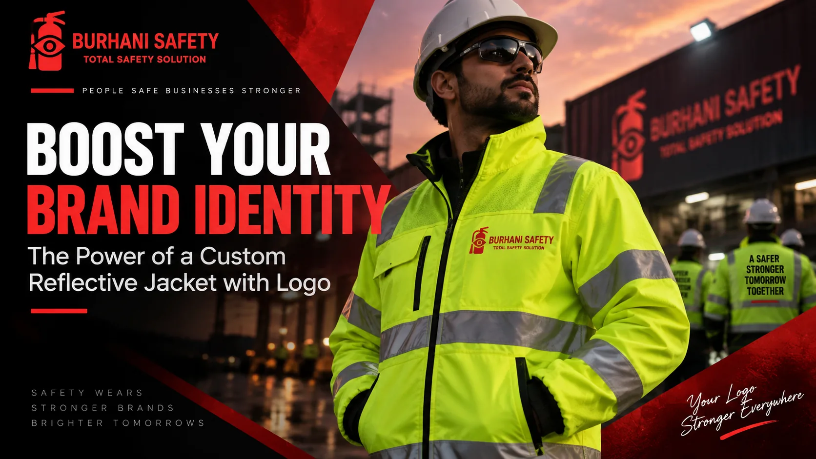 burhani safety custom reflective jacket logo