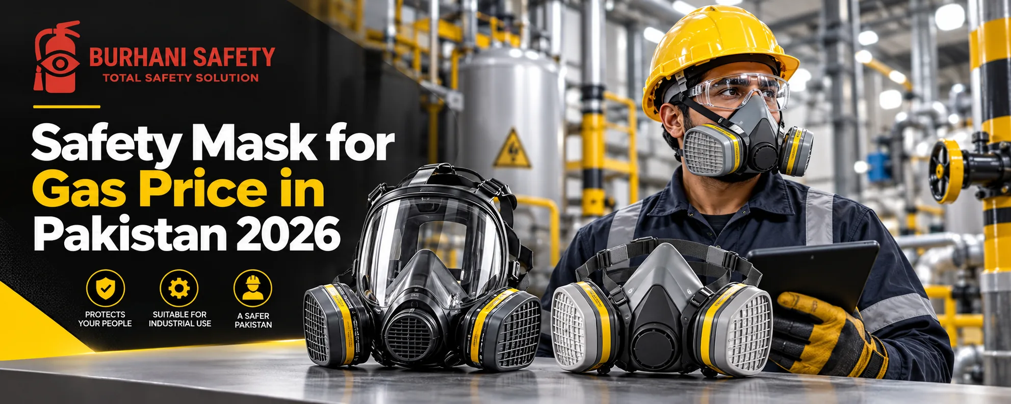 Gas mask price in Pakistan for industrial gas and vapor respirators